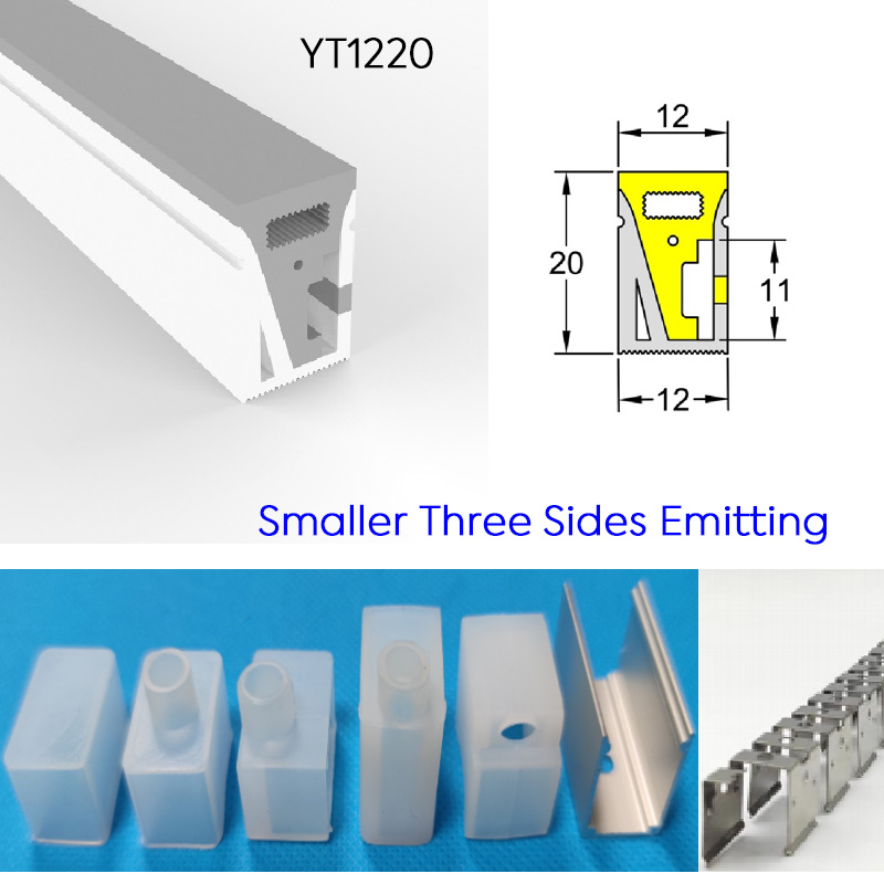 Silicone Flexible LED Channel For 10mm Flexible LED Strip Lights - 12*20mm 180° Three Sides Emitting Silicone Flexible LED Channel For 10mm Flexible LED Strip Lights - 12*20mm 180° Three Sides Emitting